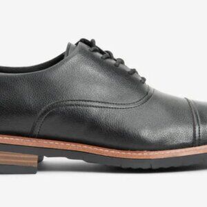 NEW! Men's Black Kenneth Cole Reaction Klay Cap Toe Oxford Shoe With Flex Size 9